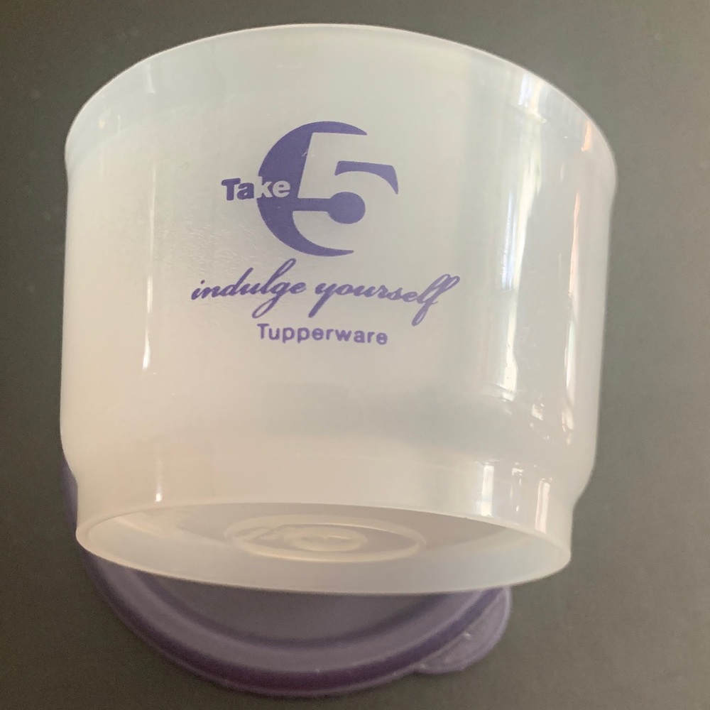 Tupperware Take 5 Clear and Purple Container
